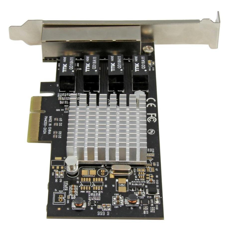 STARTECH.COM  Scheda di rete PCIe Gigabit Power over Ethernet a 4 porte - Adattatore PCI express - Intel I350 NIC 