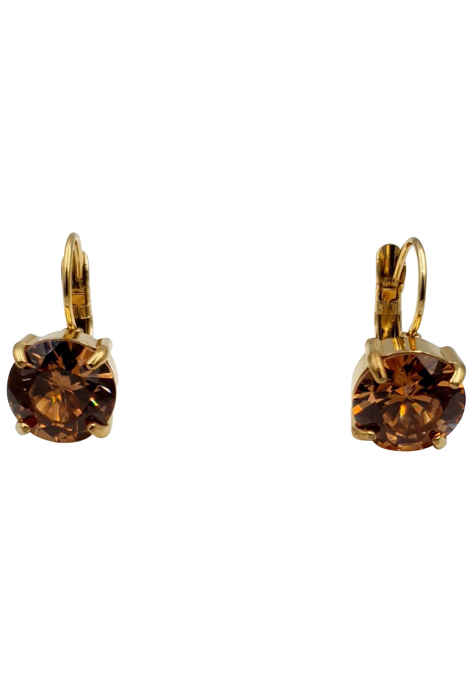 Image of Klassische Ohrringe Für Den Täglichen Gebrauch Unisex Cognac ONE SIZE