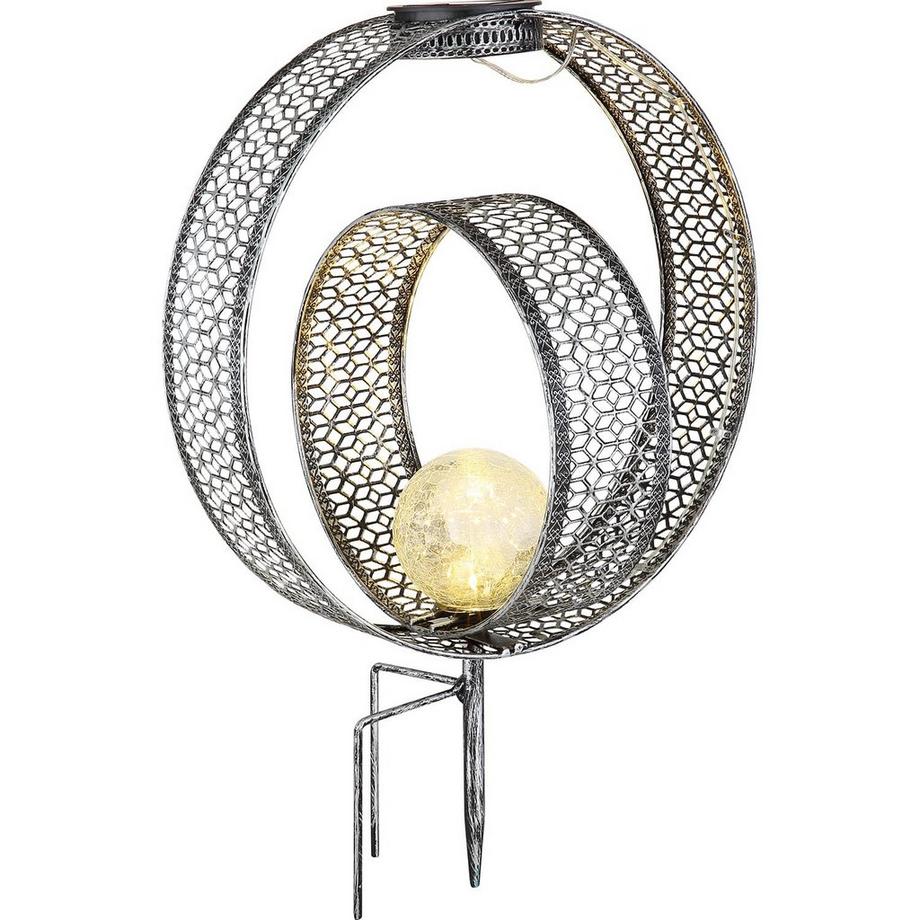 Luce solare in metallo argento antico LED