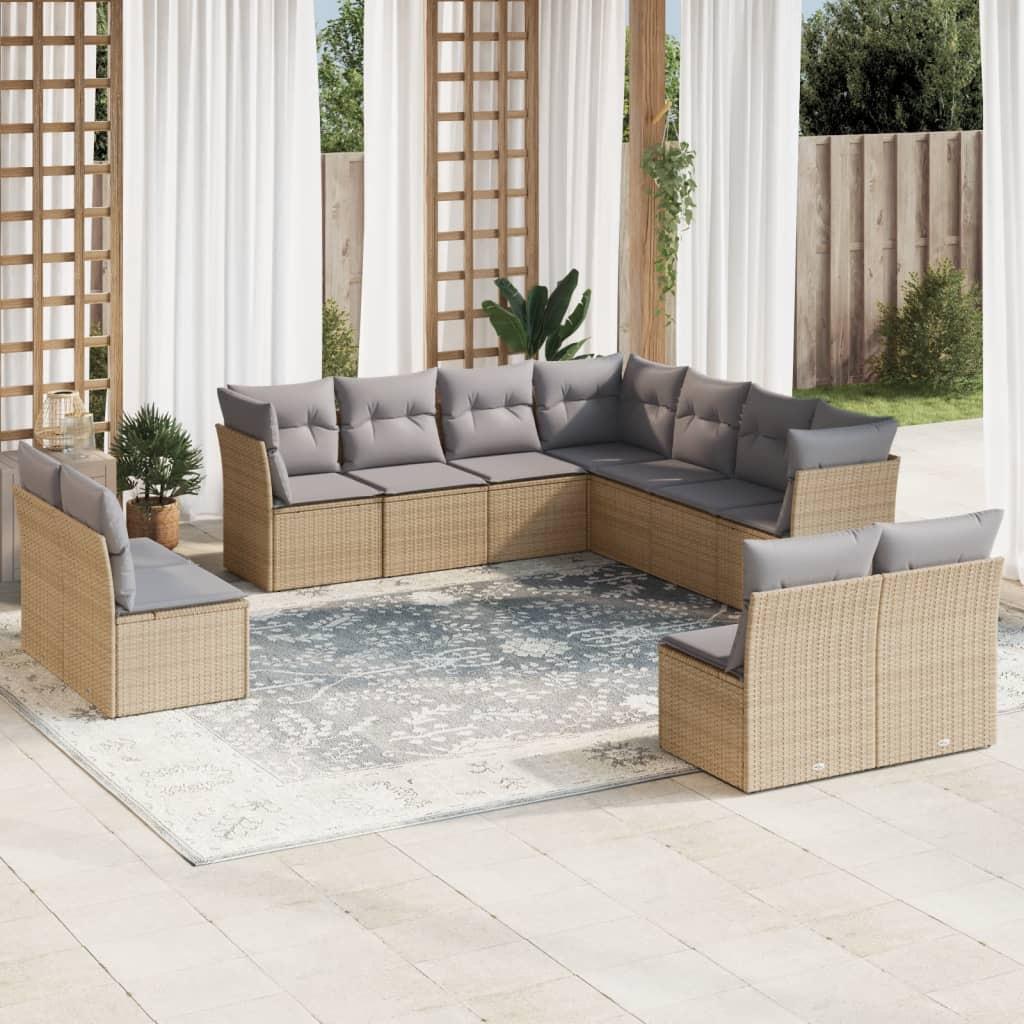 VidaXL set divano da giardino Polirattan  