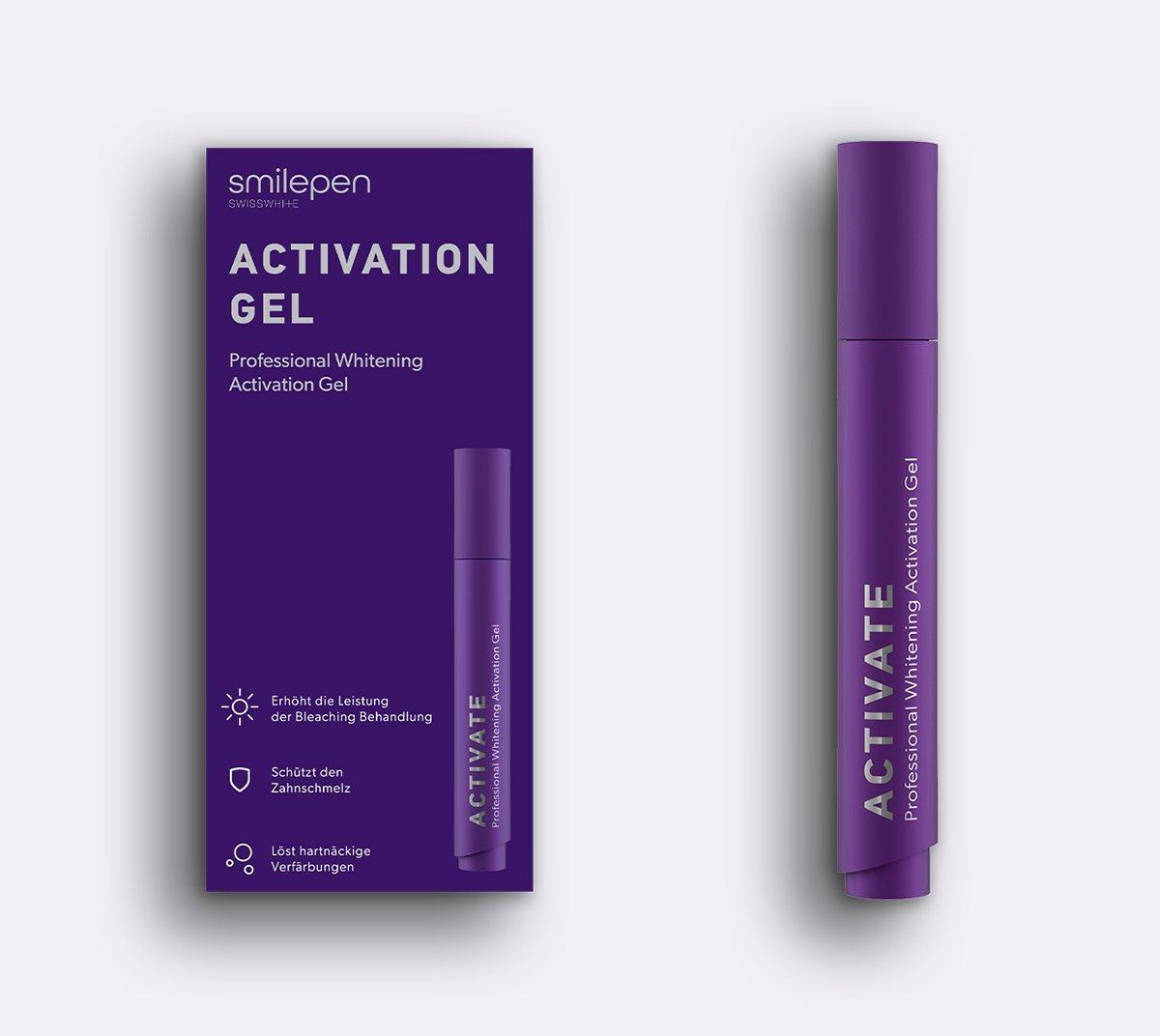 Smilepen  Gel di attivazione Smilepen - Contro le macchie ostinate - Protegge lo smalto - Facile applicazione 