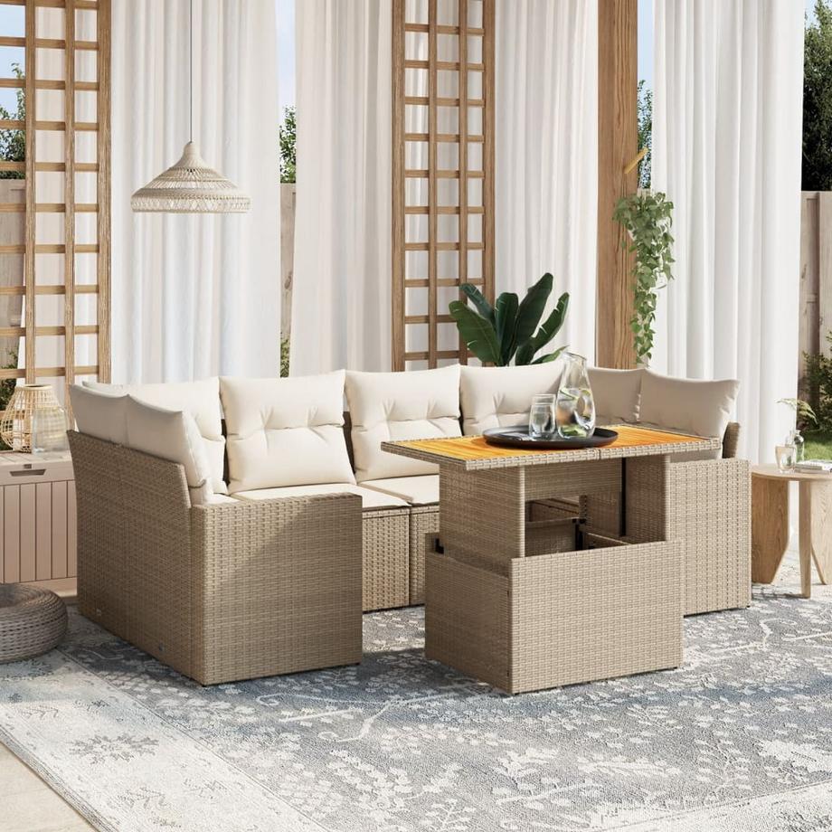 VidaXL set divano da giardino Polirattan  