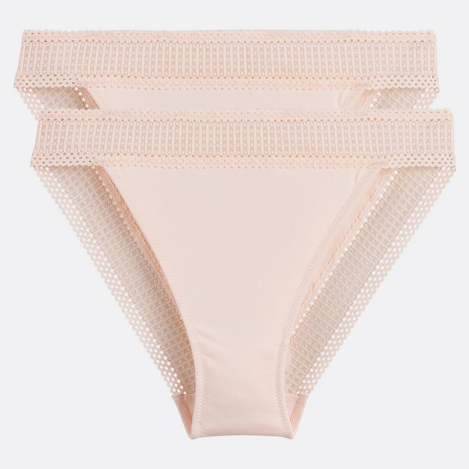 La Redoute Collections Lot de 2 culottes en microfibre  