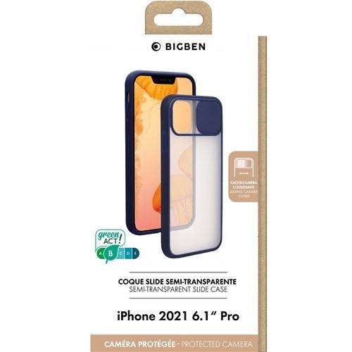 BigBen Connected  iPhone 13 Pro Coque Slide Contour Connected Bleu pour iPhone 13 Pro 