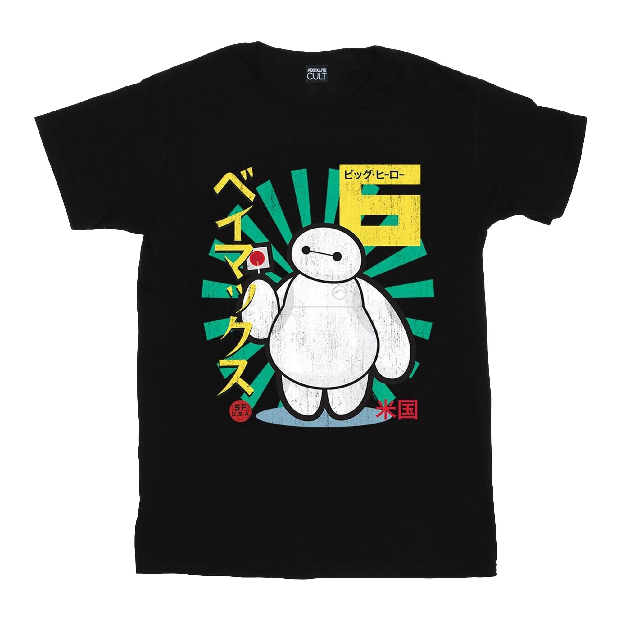 Image of Big Hero 6 Baymax Lollypop Tshirt Unisex Schwarz 116