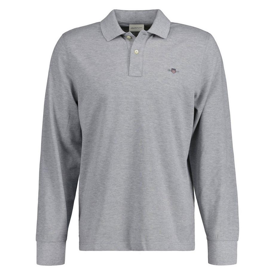 Poloshirt  Bequem sitzend-Regular Shield Longsleeve Pique Rugger