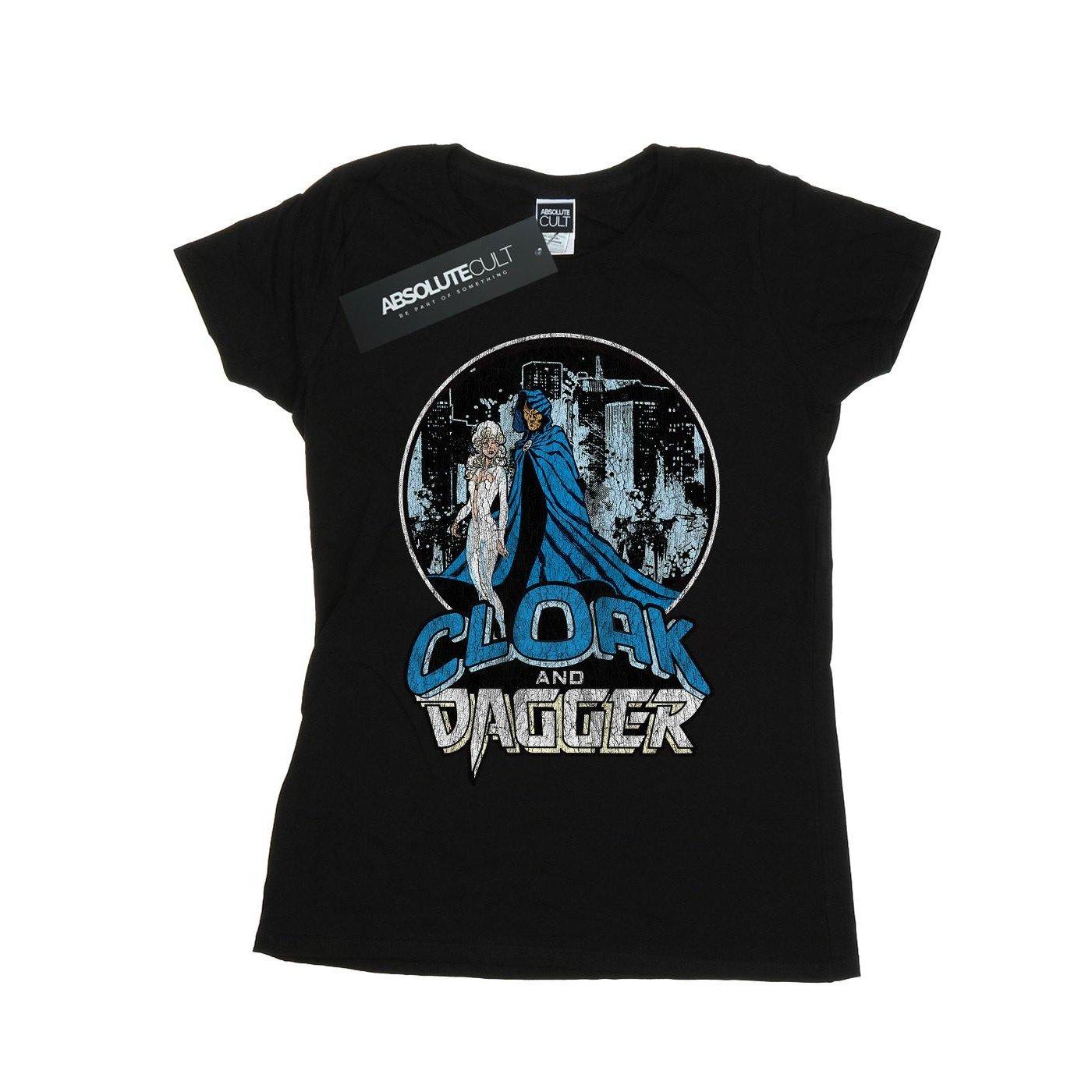 Image of Cloak And Dagger Retro Tshirt Damen Schwarz XXL
