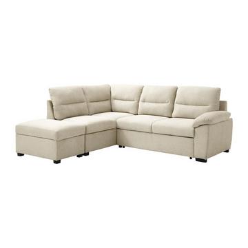 Ecksofa mit Schlaffunktion - Ecke links - Stoff - Beige - TOLMINA