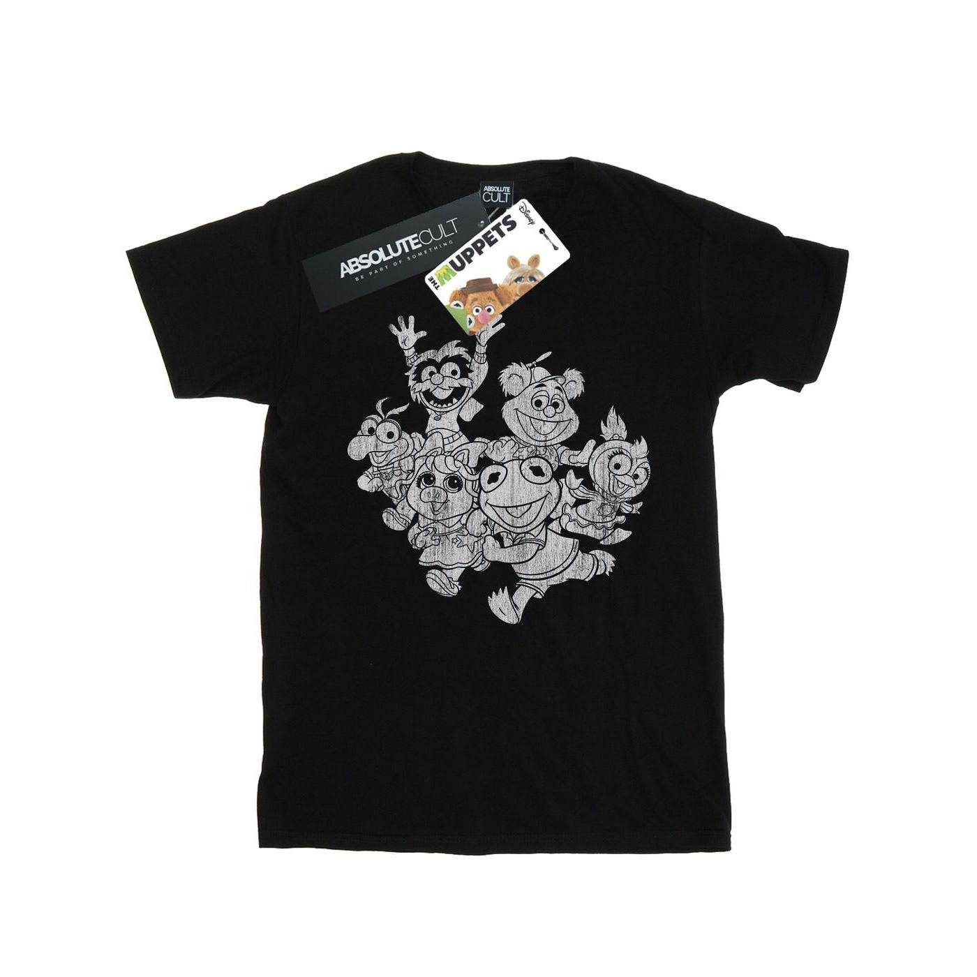Image of The Muppets Muppet Mono Group Tshirt Damen Schwarz 4XL