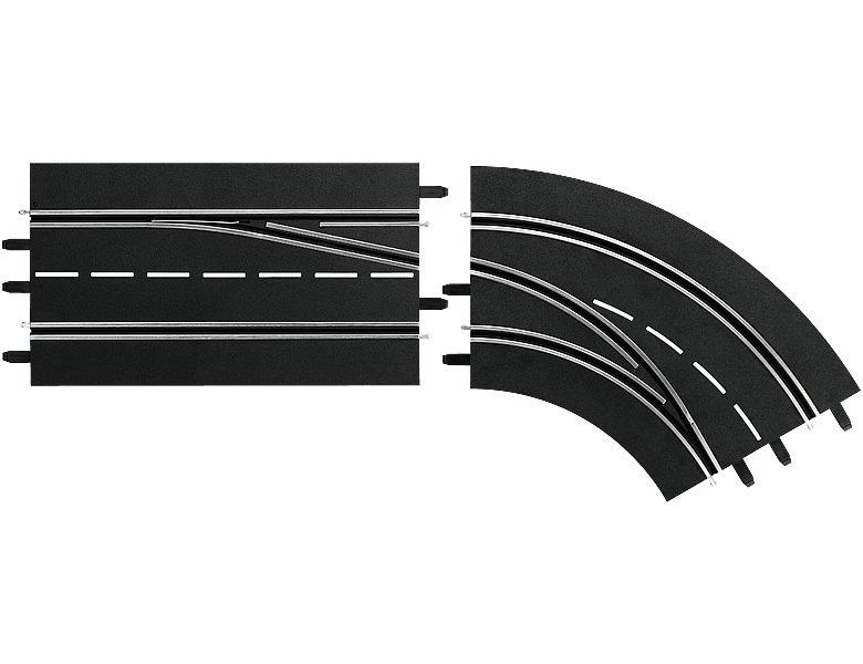 Carrera  Digital 124 Spurwechselkurve Rechts aussen (2Teile) 