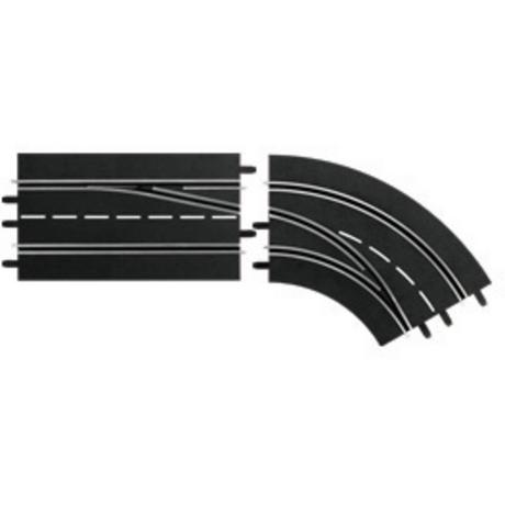 Carrera  Digital 124 Spurwechselkurve Rechts aussen (2Teile) 