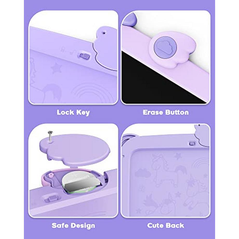 Activity-board  LCD-Magische Tafel für Kinder, 8,5 Zoll Kinderspielzeug Schreibtafel, Mädchen pädagogische Lernen Einhorn Spielzeug Malerei Board 