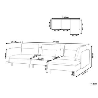 Beliani Modulsofa aus Cord Modern EGERIS  