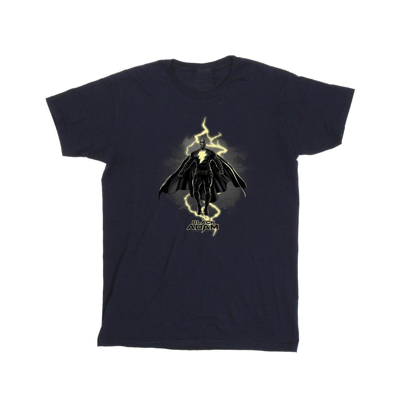 Image of Black Adam Hovering Bolt Tshirt Herren Marine 4XL