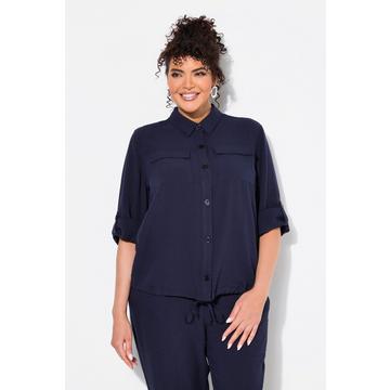 Giacca con collo da camicia, bottoni e maniche lunghe