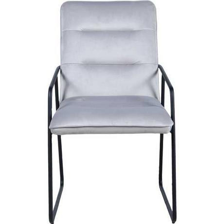 mutoni Fauteuil velours gris clair (lot de 2)  