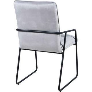 mutoni Fauteuil velours gris clair (lot de 2)  