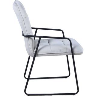 mutoni Chaise avec accoudoirs Luneta gris clair (lot de 2)  