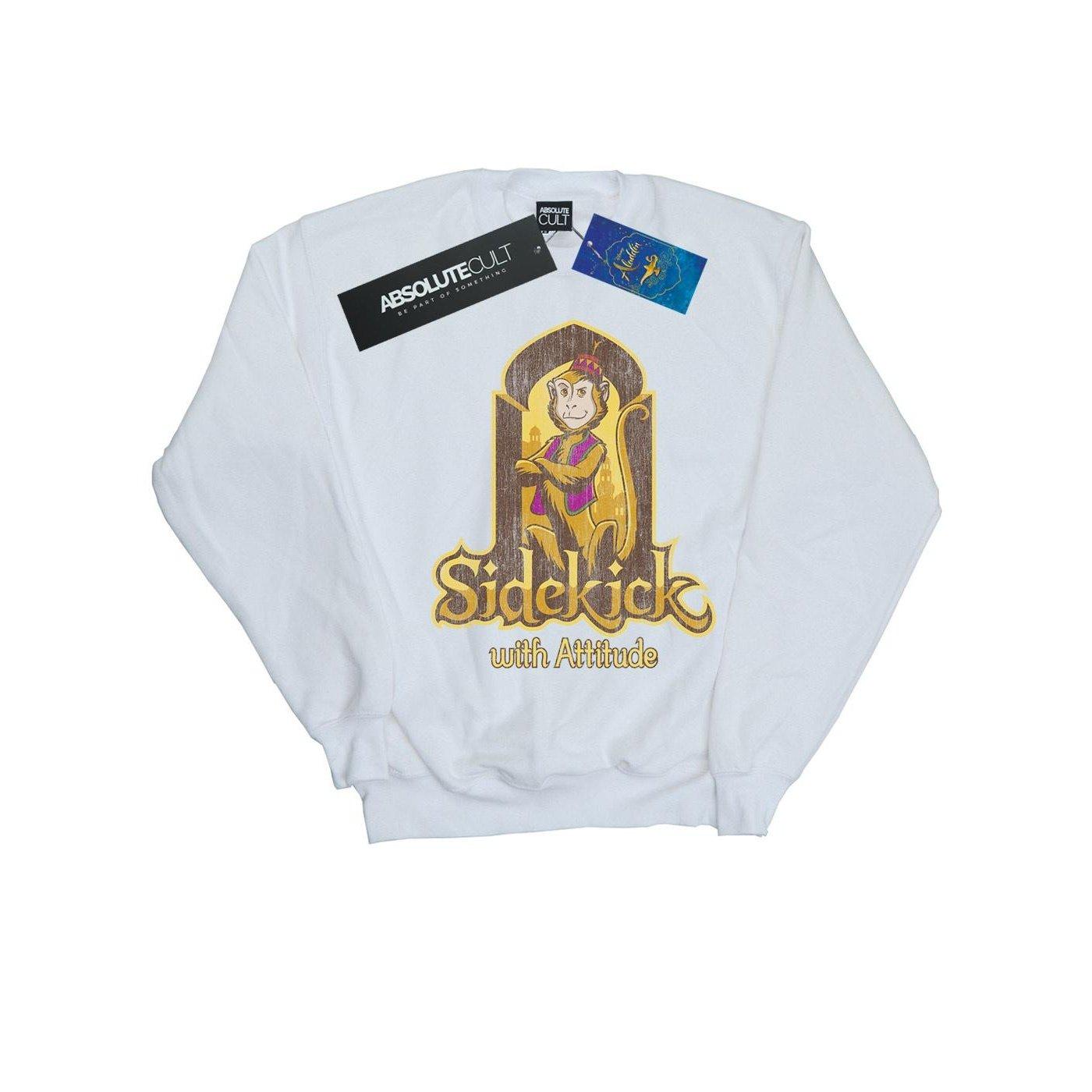 Image of Aladdin Movie Abu Sidekick With Attitude Sweatshirt Damen Weiss L