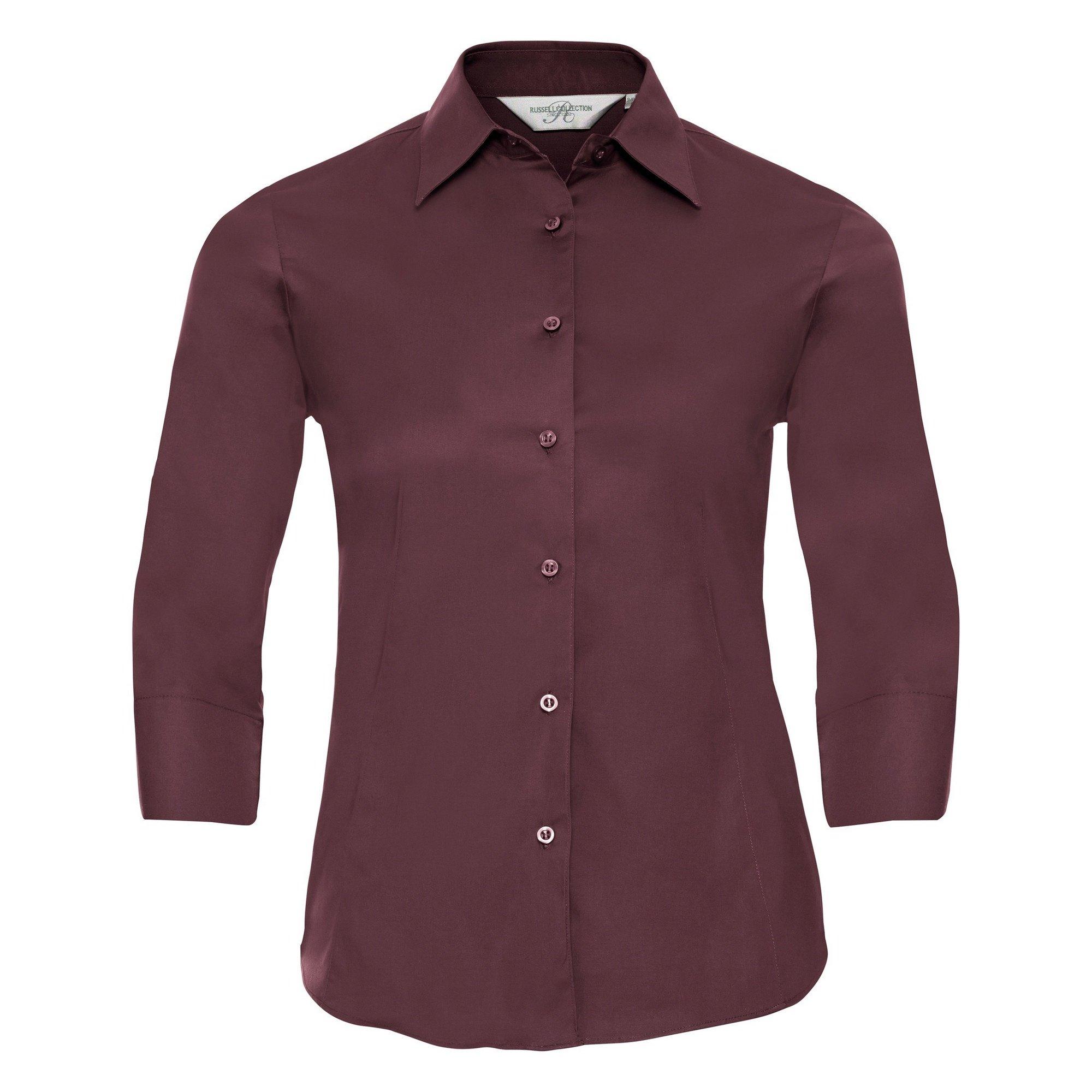 Image of Collection Easy Care Bluse Damen Bordeaux XS