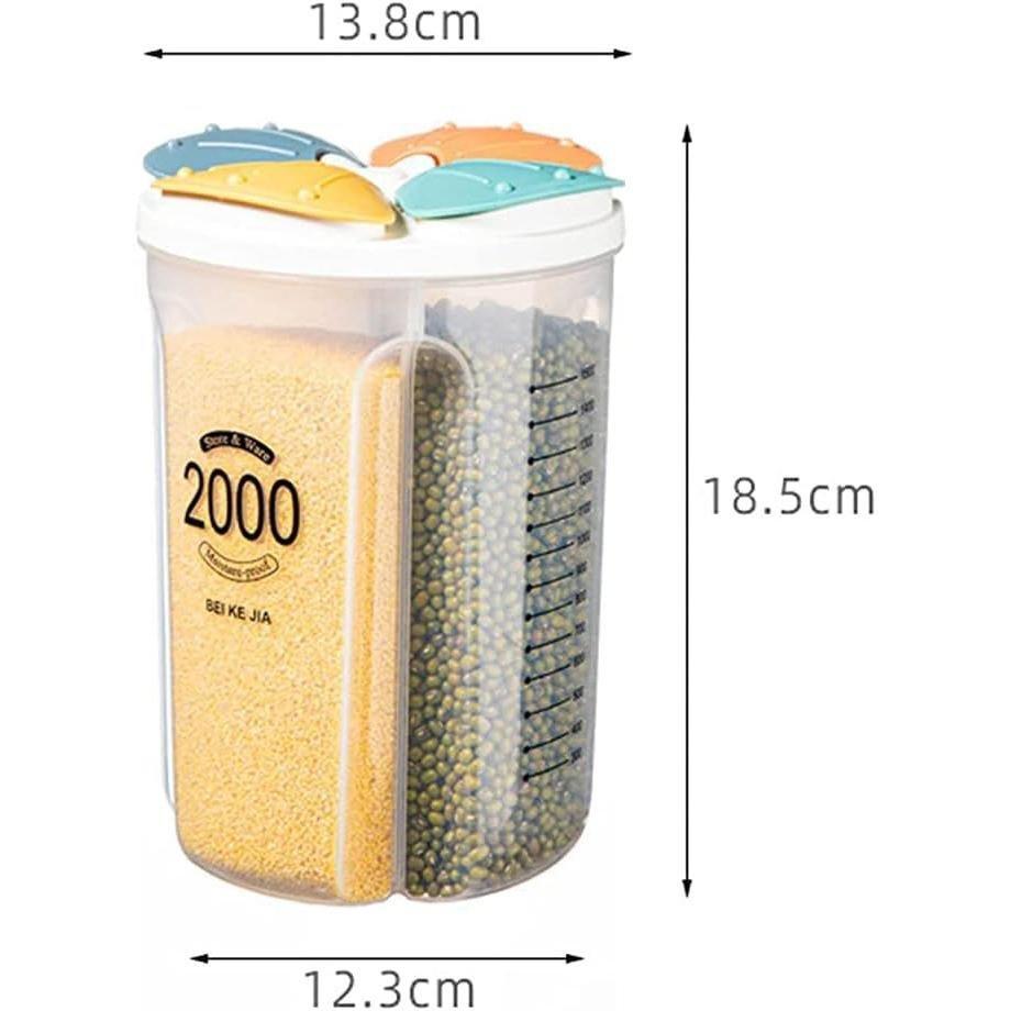 Northio Behälter für Trockenwaren - 6 Fächer - 360° drehbar  