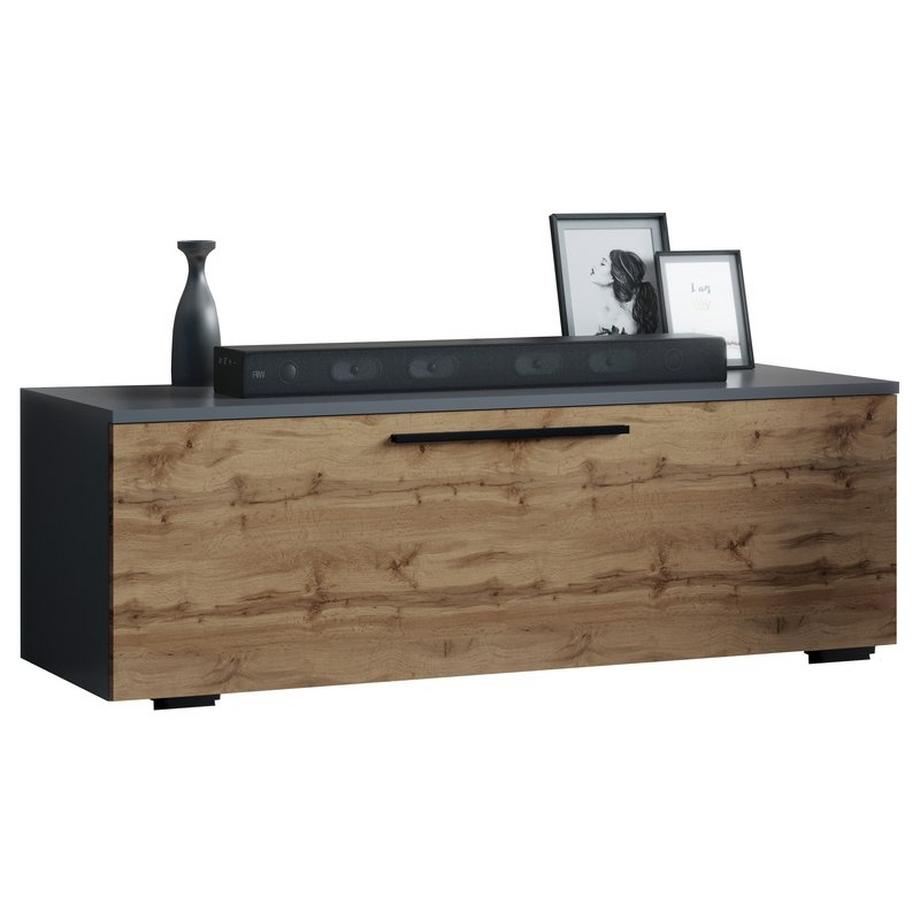VCM TV Möbel | Lowboard | Fernsehschrank mit breiter Klapptür | Maße H. 39 x B. 115 x T. 40 cm | Fernseh Möbel – Arila M  