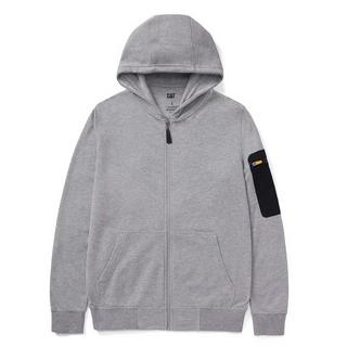 Caterpillar  Hoodie mit durchgehendem Reißverschluss Schlaufe hinten 