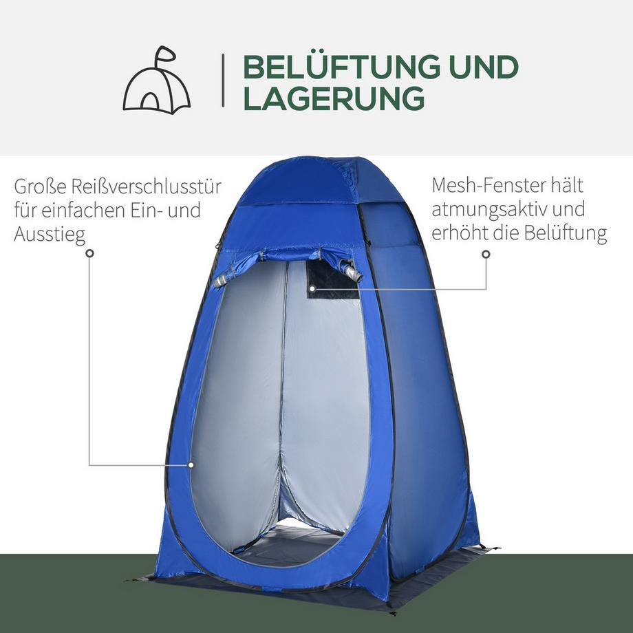 Northio  Pop-Up Zelt Duschzelt, Toilettenzelt Für Camping, Mobile Outdoor Toilette Mit Tragetasche, 126X124X189Cm 