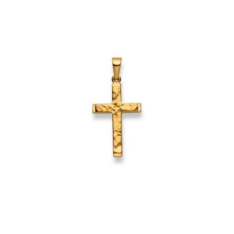 MUAU Schmuck  Anhänger Kreuz Gelbgold 750, 29x14mm 