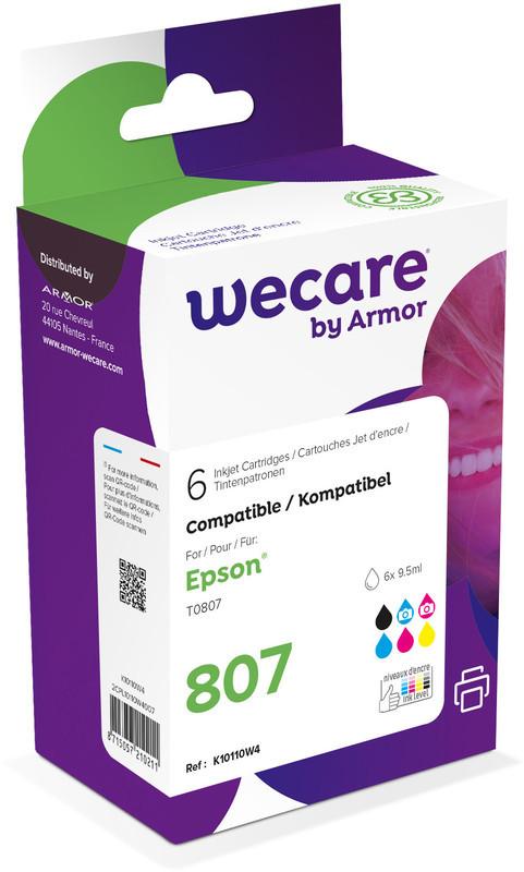 wecare  WECARE Multipack new built 6-color T080740WE z.Epson StylusPhoto R2 6x9.5ml 