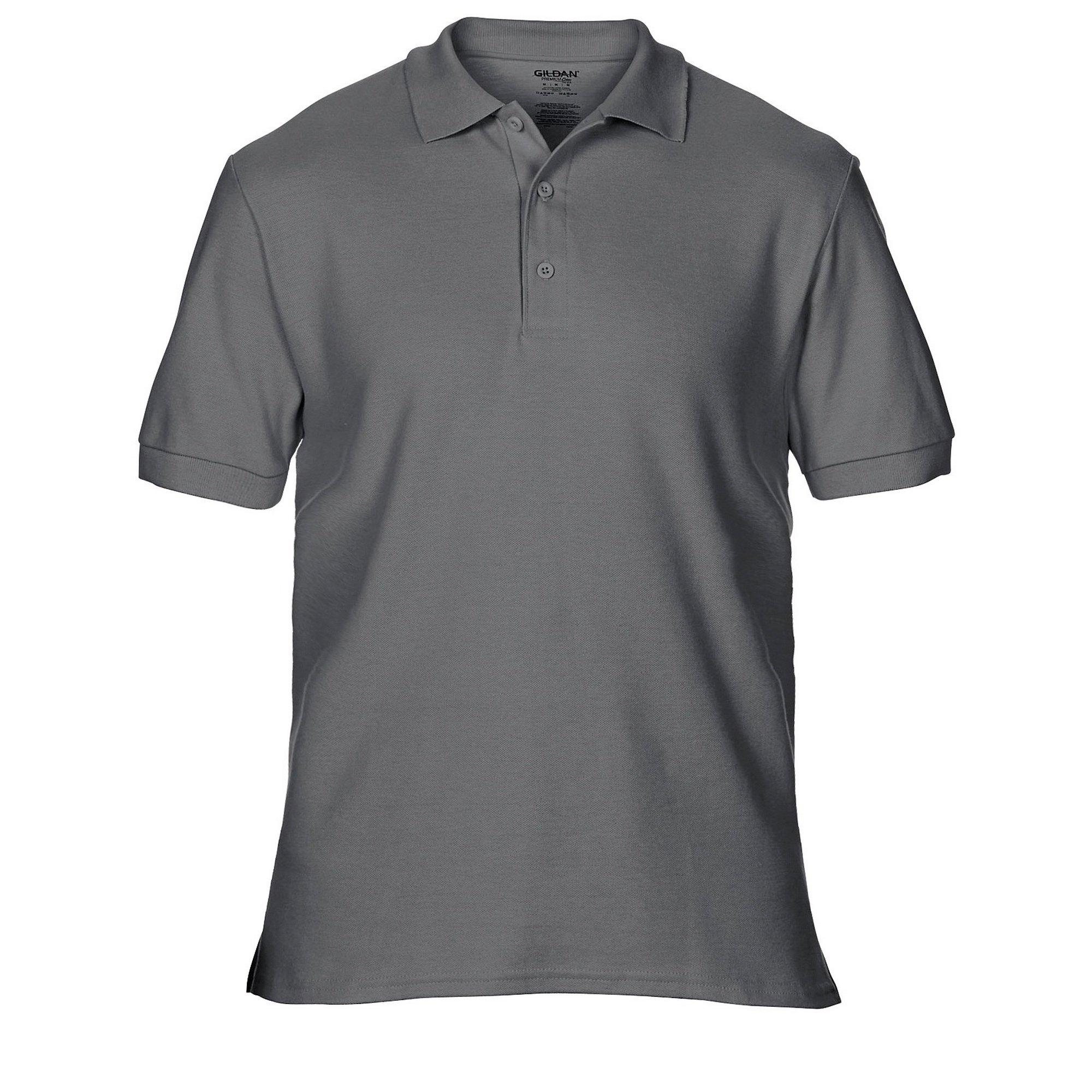 Image of Premium Sport Pique Polohemd Herren Charcoal Black S