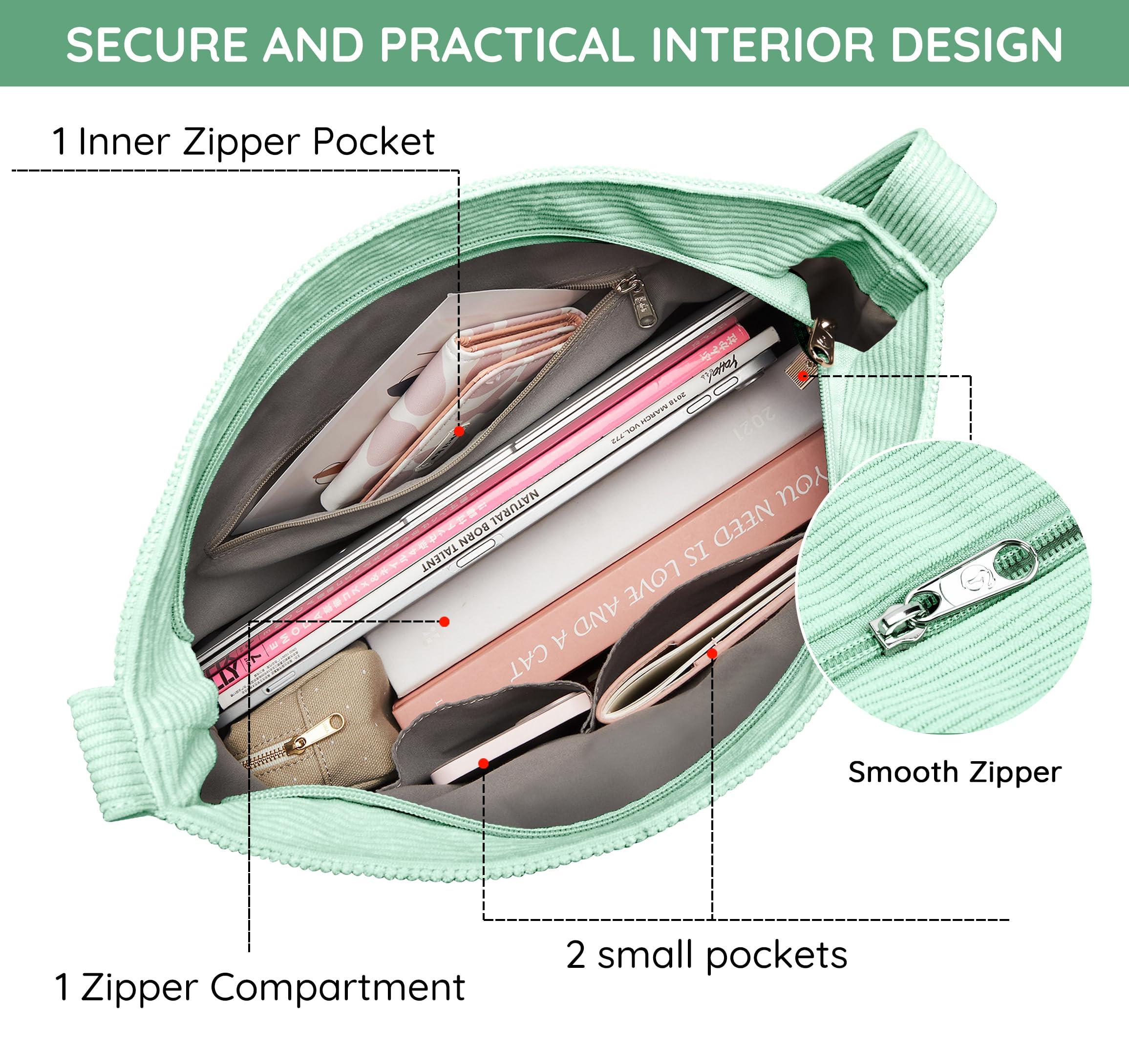 Only-bags.store Kordtasche Umhängetasche mit Reißverschluss Wasserdichter Shopper  