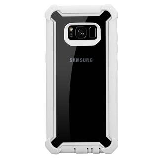 Cadorabo  Housse compatible avec Samsung Galaxy S8 - Coque de protection 2 en 1 avec bord en silicone TPU et dos en verre acrylique 