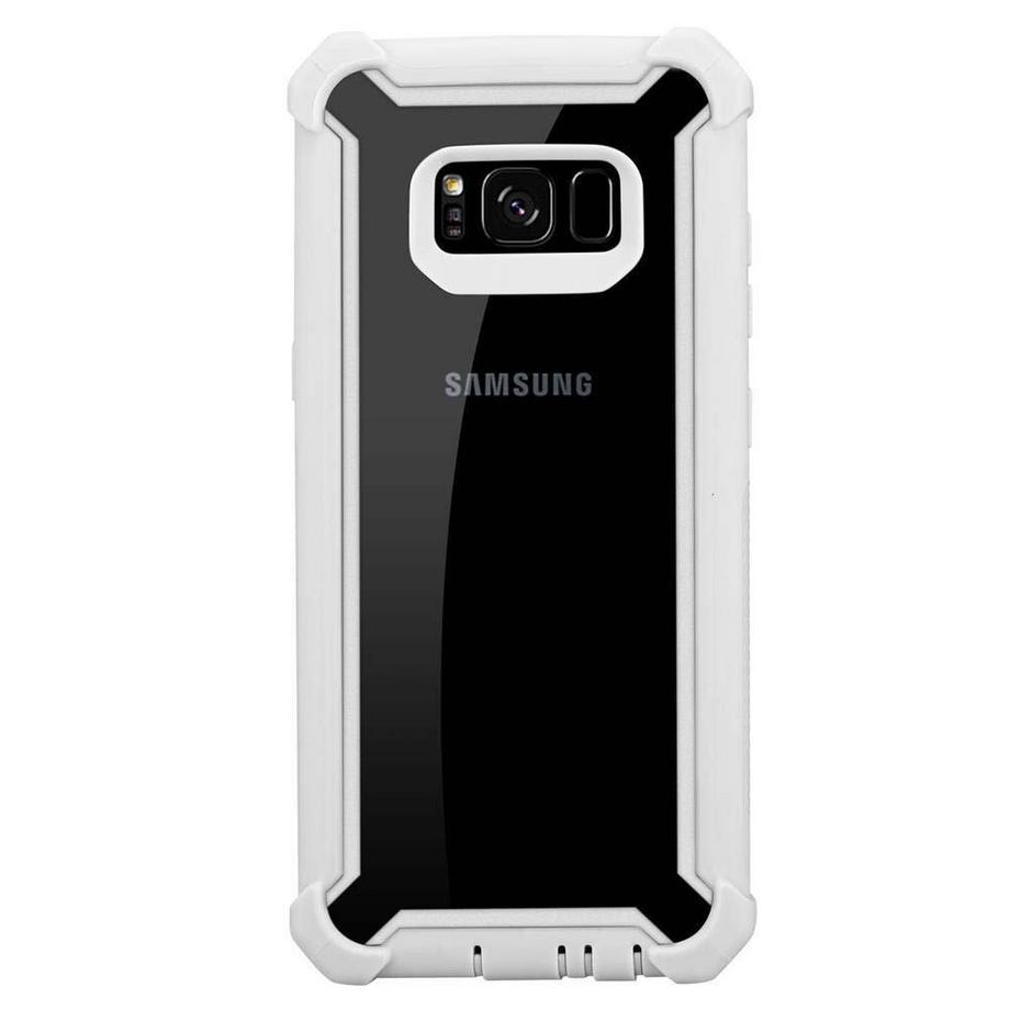 Cadorabo  Hülle für Samsung Galaxy S8 2-in-1 TPU Silikon-Rand Glas-Rücken 