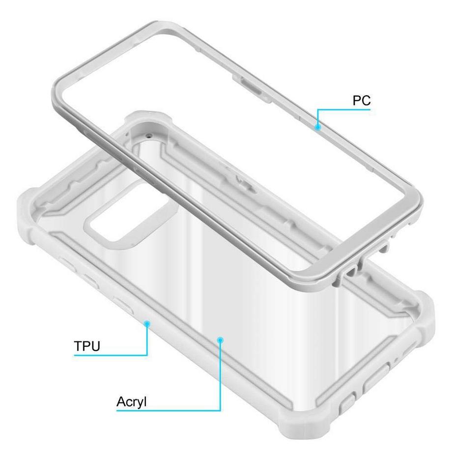 Cadorabo  Hülle für Samsung Galaxy S8 2-in-1 TPU Silikon-Rand Glas-Rücken 