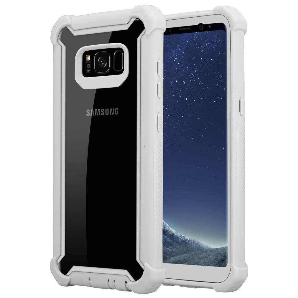 Cadorabo  Housse compatible avec Samsung Galaxy S8 - Coque de protection 2 en 1 avec bord en silicone TPU et dos en verre acrylique 