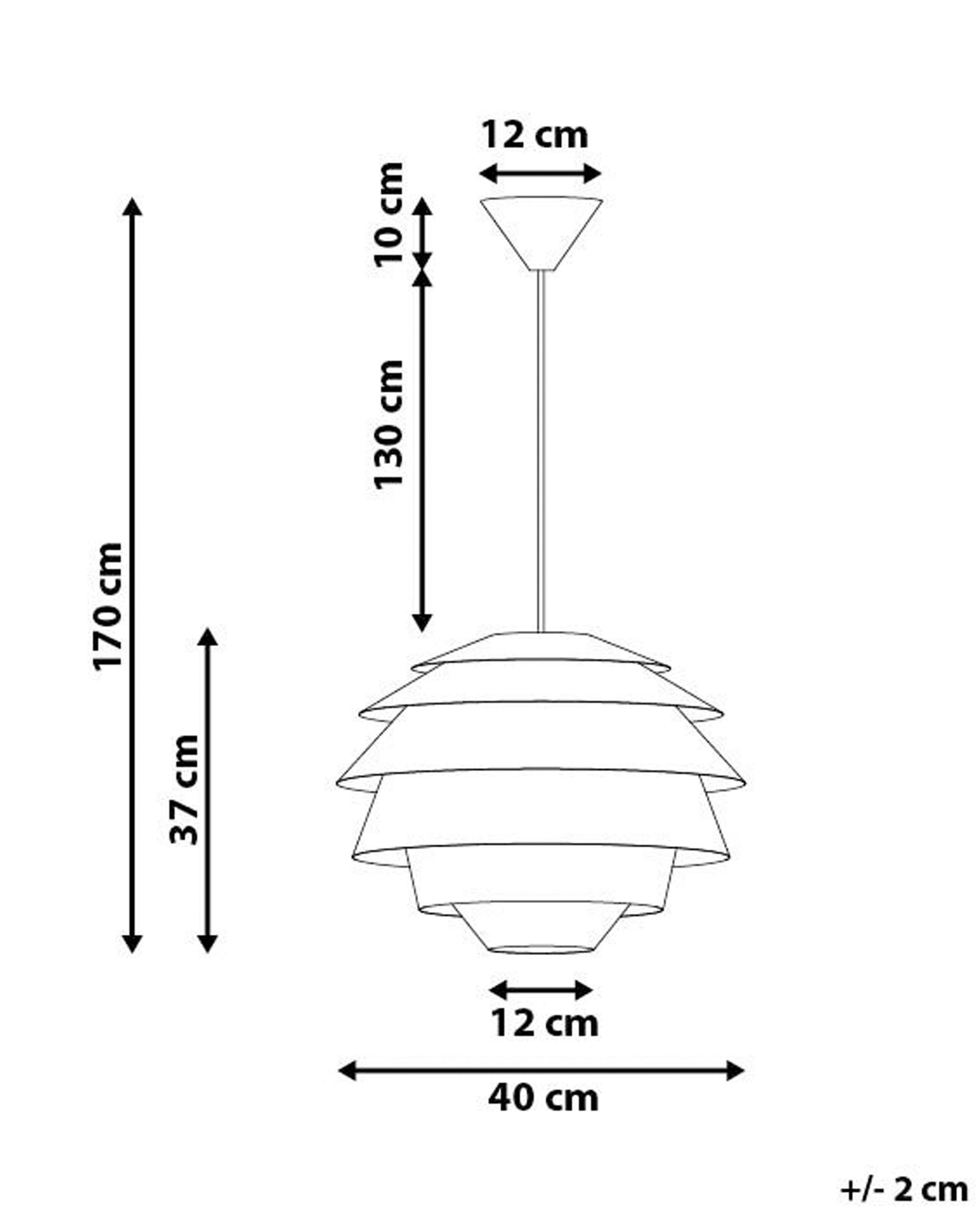 Beliani Lampadario en Materiale sintetico Moderno CONGO  