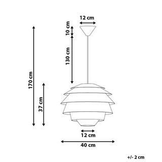 Beliani Lampadario en Materiale sintetico Moderno CONGO  