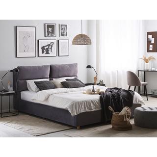 Beliani Bett mit Lattenrost aus Samtstoff Modern BATILLY  