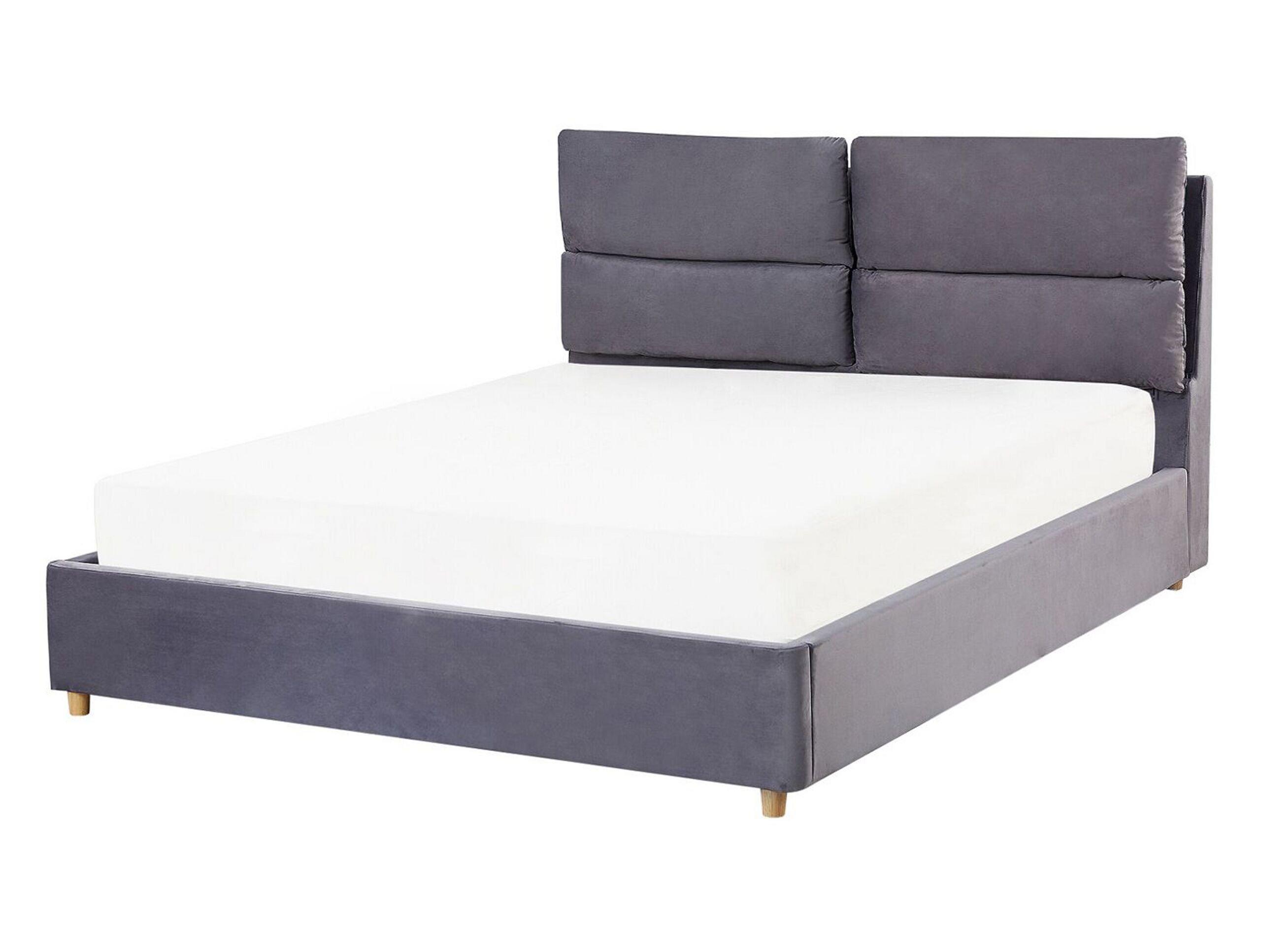 Beliani Bett mit Lattenrost aus Samtstoff Modern BATILLY  