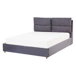 Beliani Bett mit Lattenrost aus Samtstoff Modern BATILLY  