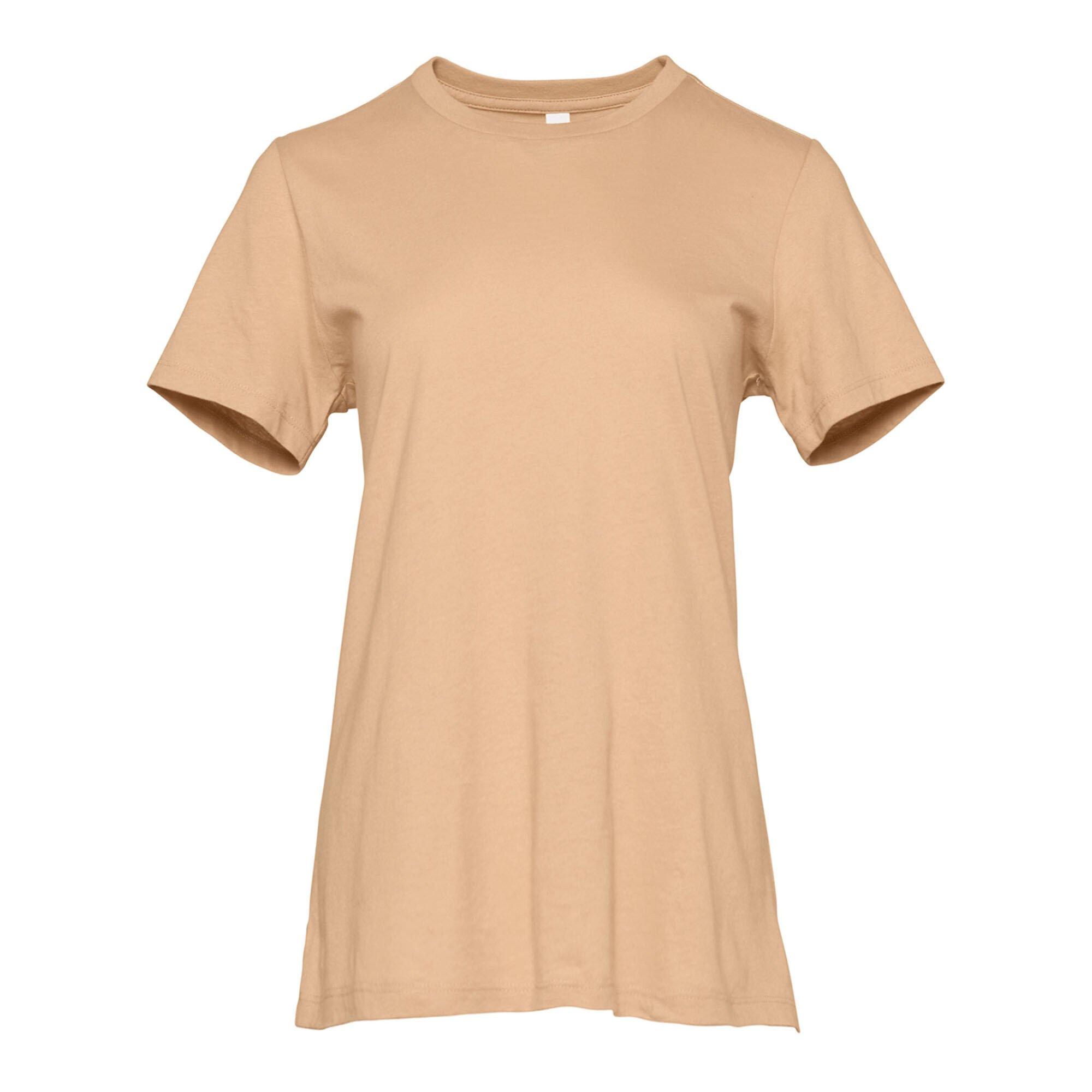 Image of Tshirt Jersey Kurzarm Damen Sand M