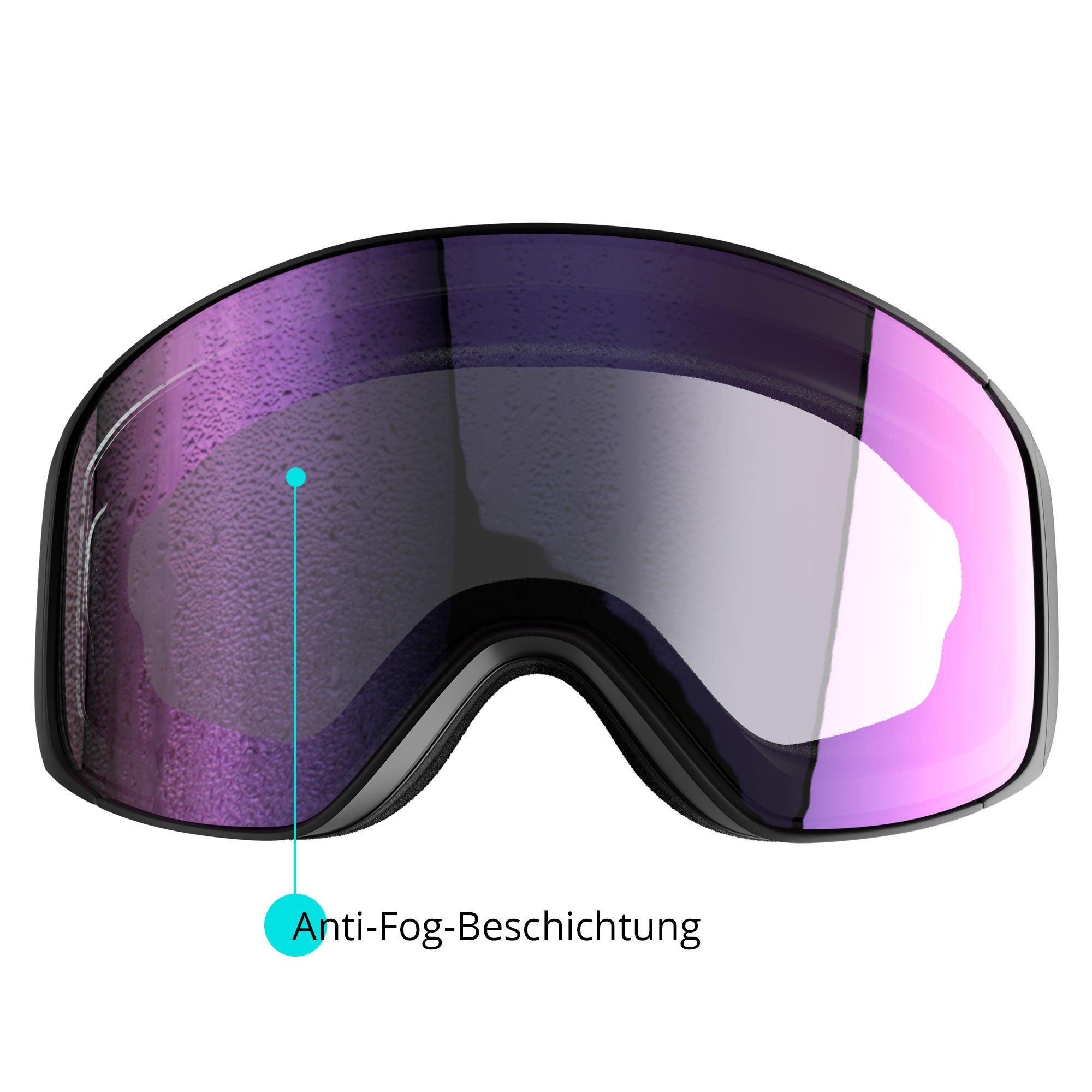 YEAZ  STEEZE Ski- und Snowboard-Brille pink/weiss 