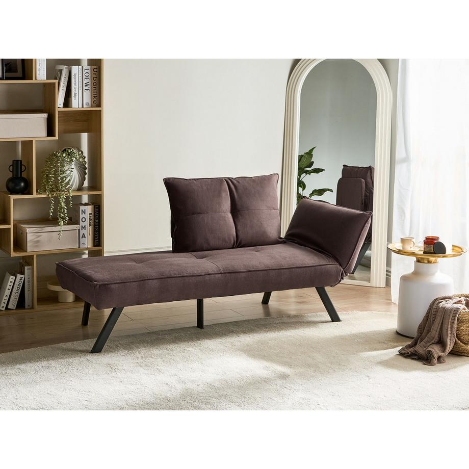 Beliani Chaise longue côté droit en Tissu Moderne ROCAMADOUR  