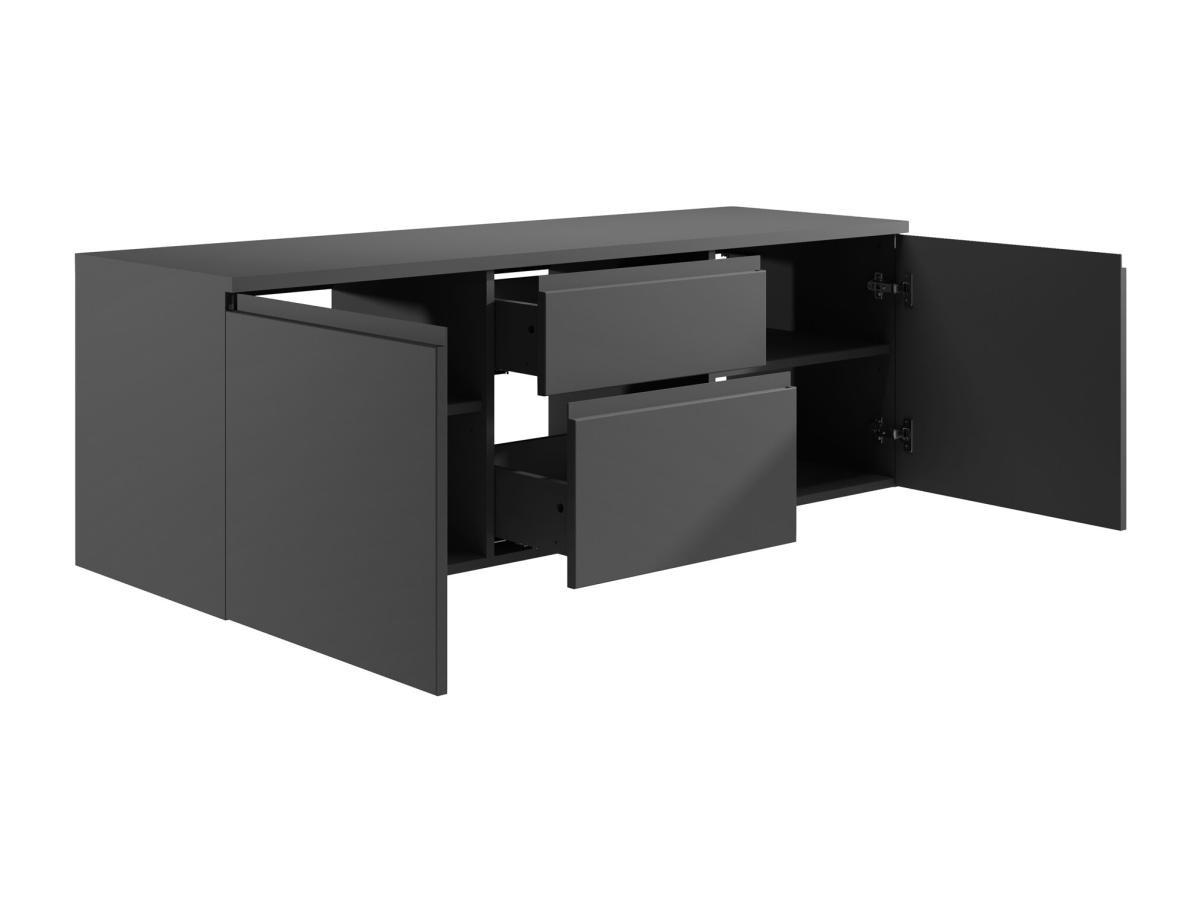 Vente-unique Mobile sotto lavabo sospeso 150 cm Grigio - JIMENA II  