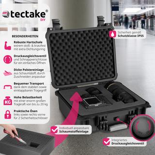 Tectake  Valise étanche pour appareil photo 