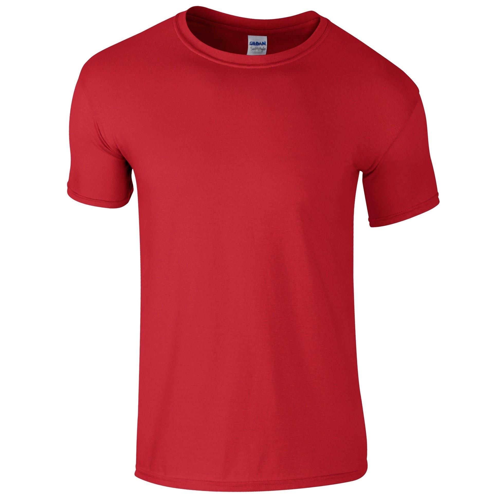 Image of Softstyle Tshirt, Kurzarm, Rundhalsausschnitt Herren Rot Bunt XL