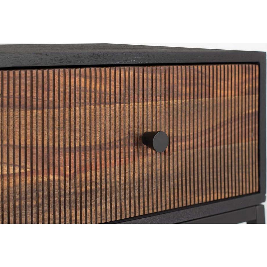 mutoni Comodino Quadra palissandro nero 45x45  