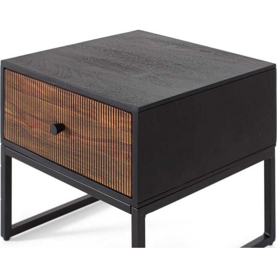 mutoni Comodino Quadra palissandro nero 45x45  