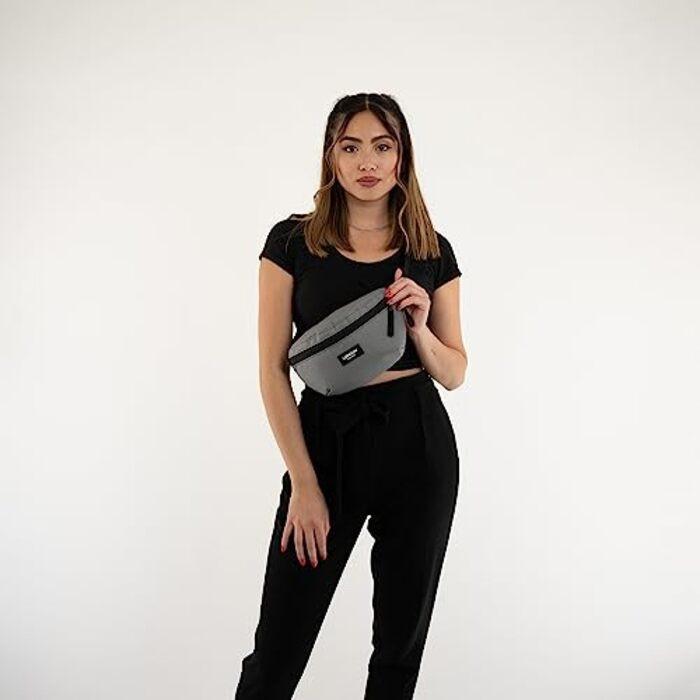 Only-bags.store Fanny Pack Grau - Finn - Hüfttasche für Sport Outdoor Stadt - Fanny Pack Stylish für Festival - Fanny Pack Grau - Finn - Hüfttasche für Sport Outdoor Stadt - Fanny Pack Stylish für Festival - 